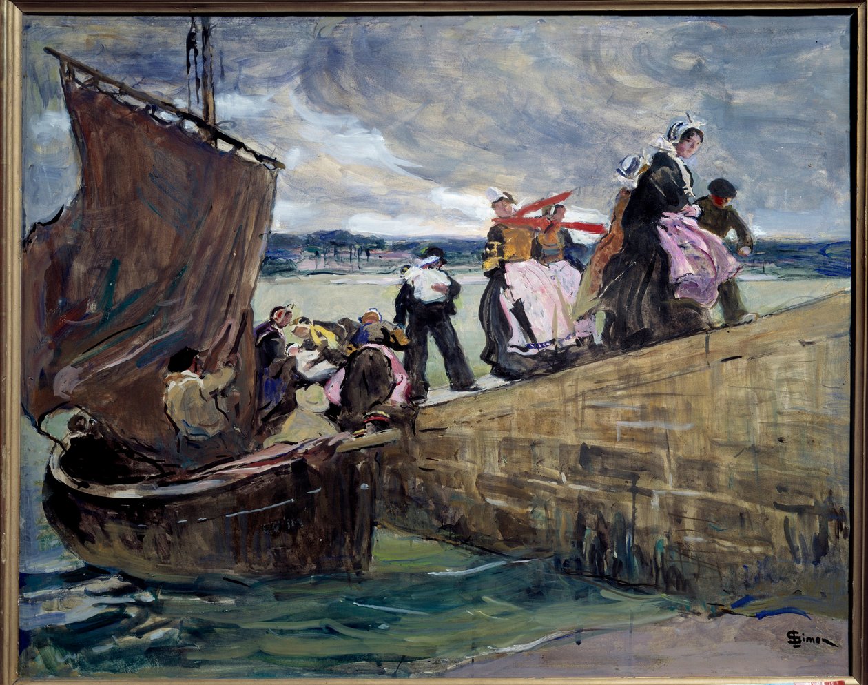 Smugglaren vid Sainte Marine i Bretagne Målning av Lucien Simon (1861-1945) 1907 Rennes, Musee des Beaux Arts av Lucien Simon