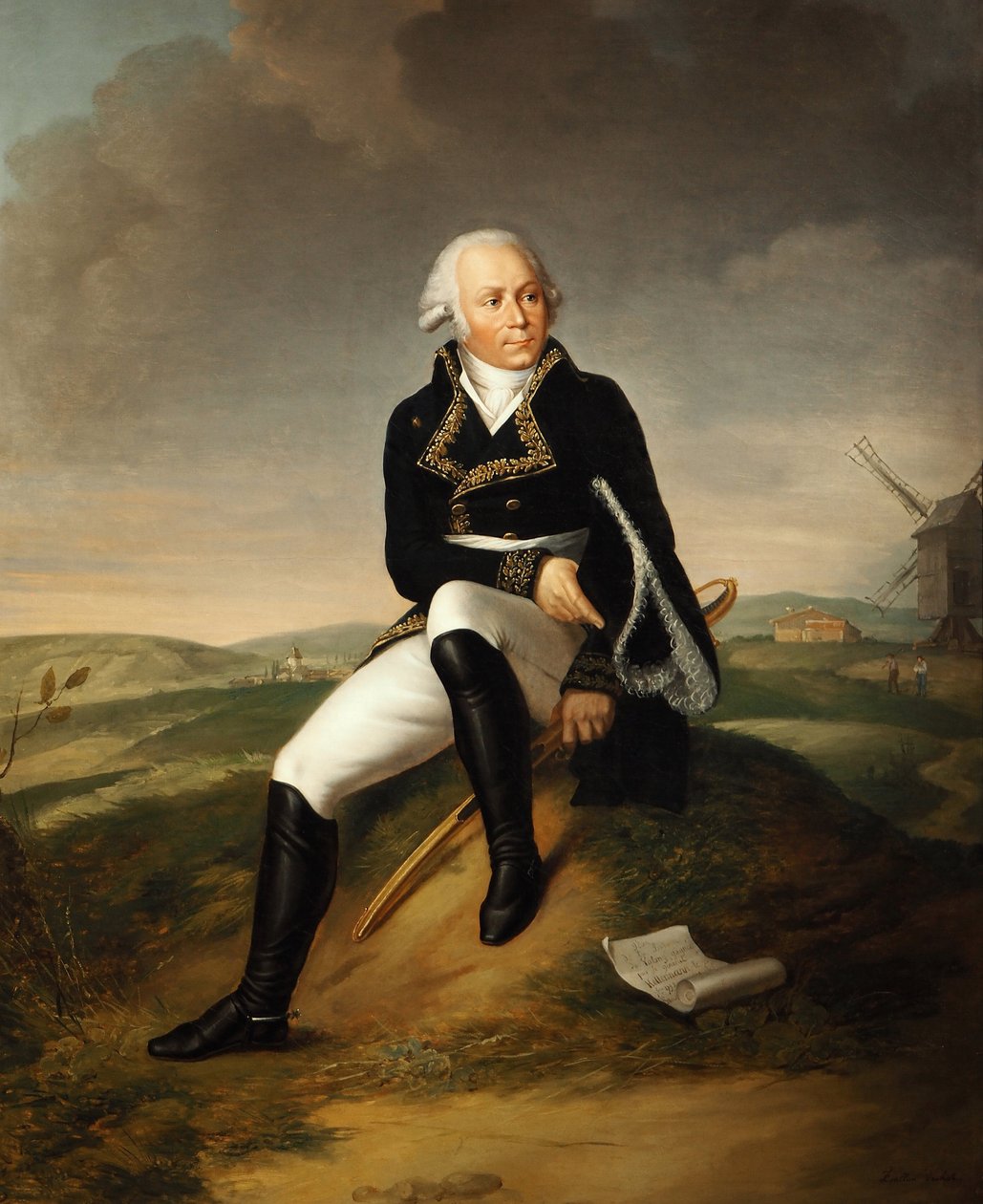 Porträtt av Francois Christophe Kellerman 1735-1820 (olja på duk) av Lucile Fouillon Vachot