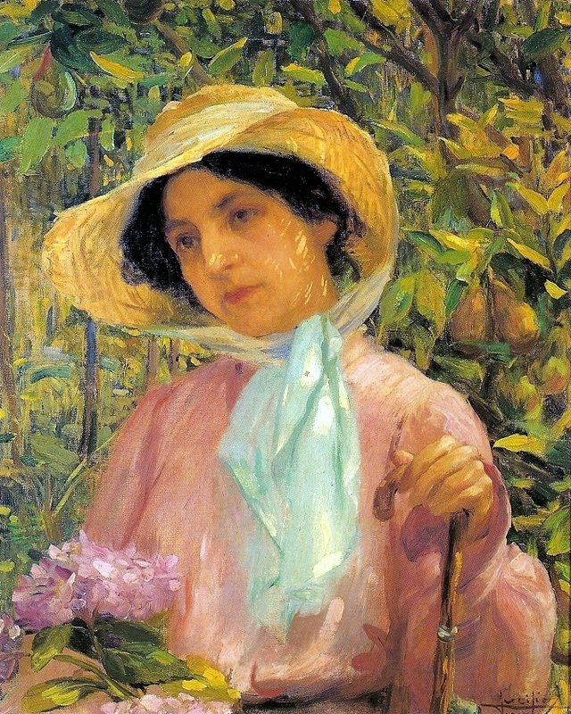  Portrait of Georgina de AlbuquerquenPortugues: Retrato de Georgina de Albuquerquen  av Lucilio de Albuquerque