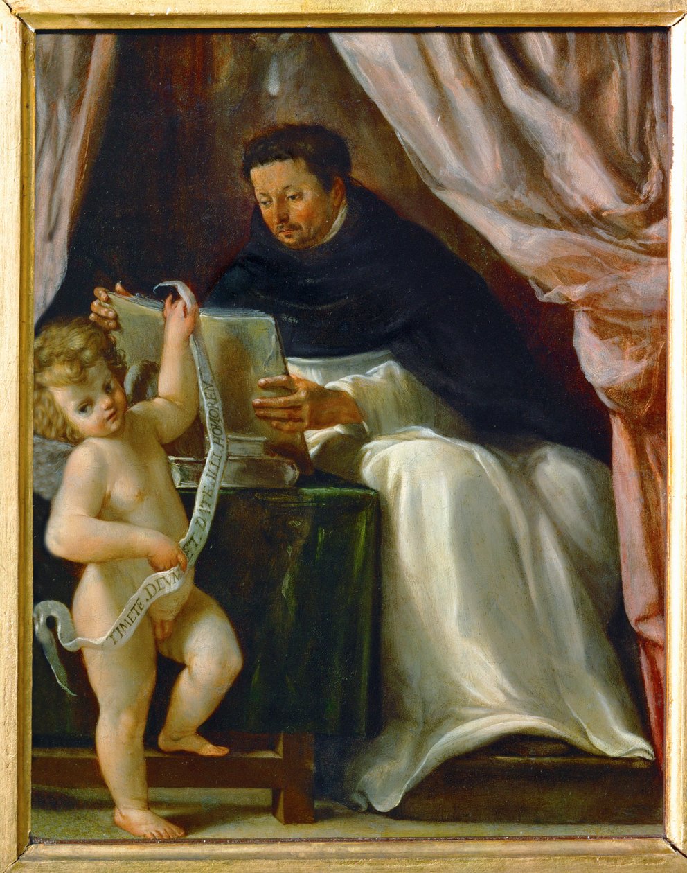 Dominikanska Saint Vincent Ferrer och ängel ... av Lucio massari