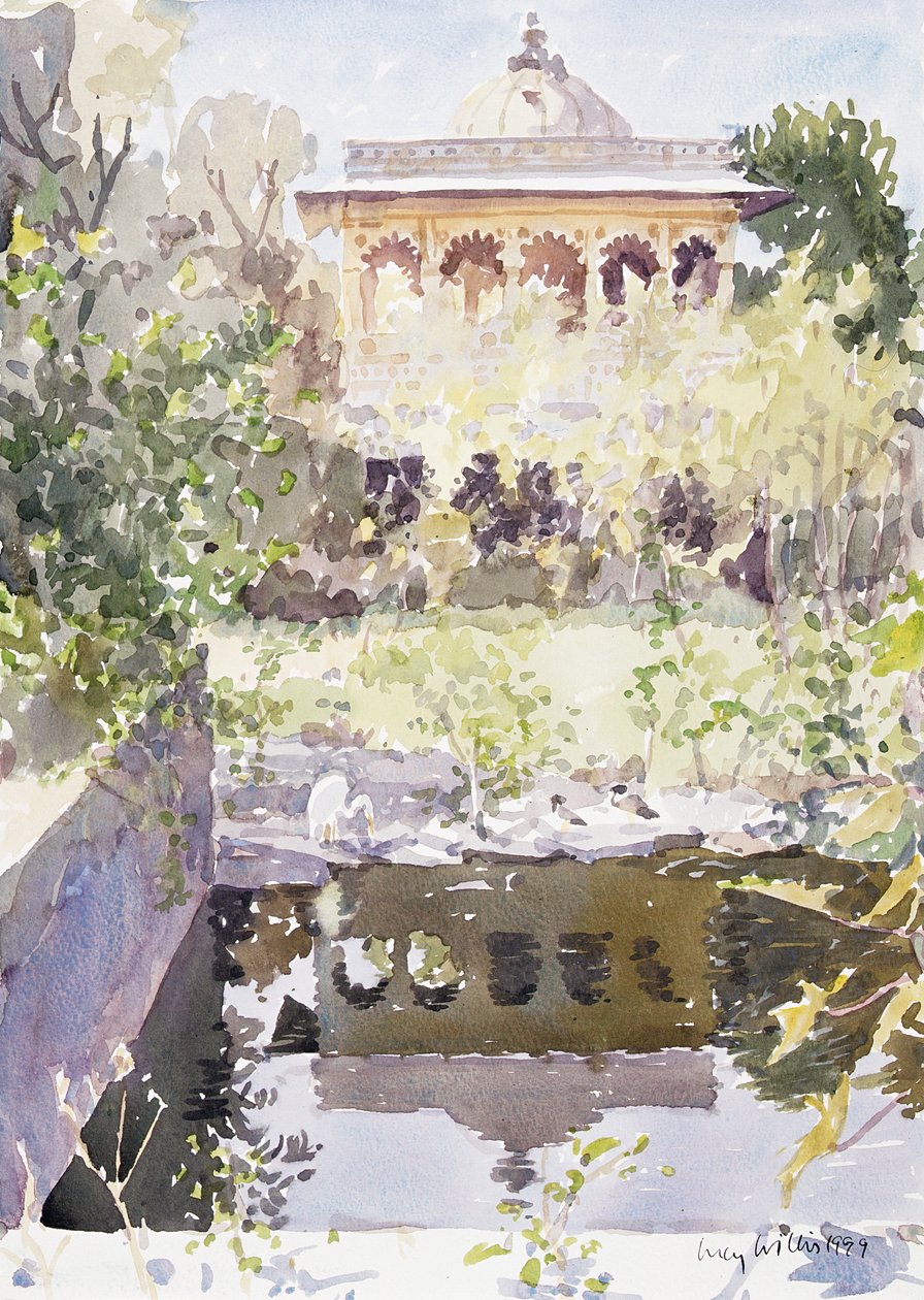 Forgotten Palace, Udaipur, 1999 (wc på papper) av Lucy Willis