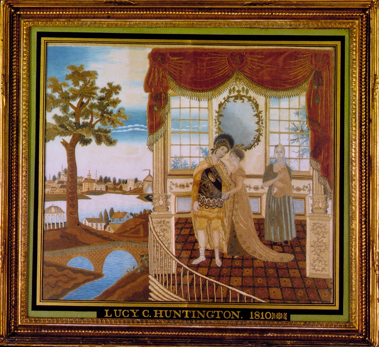 Hector tar avsked med sin familj, 1810. av Lucy C Huntington