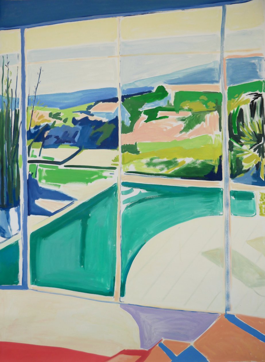 Courtyard, 2022 (olja på duk) av Lucy Smallbone