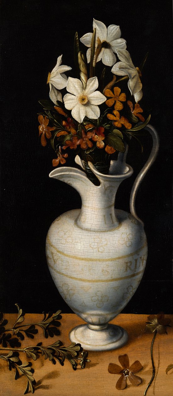 Påskliljor, periwinkle och viol i en kanna av Ludger Tom the Younger Ring
