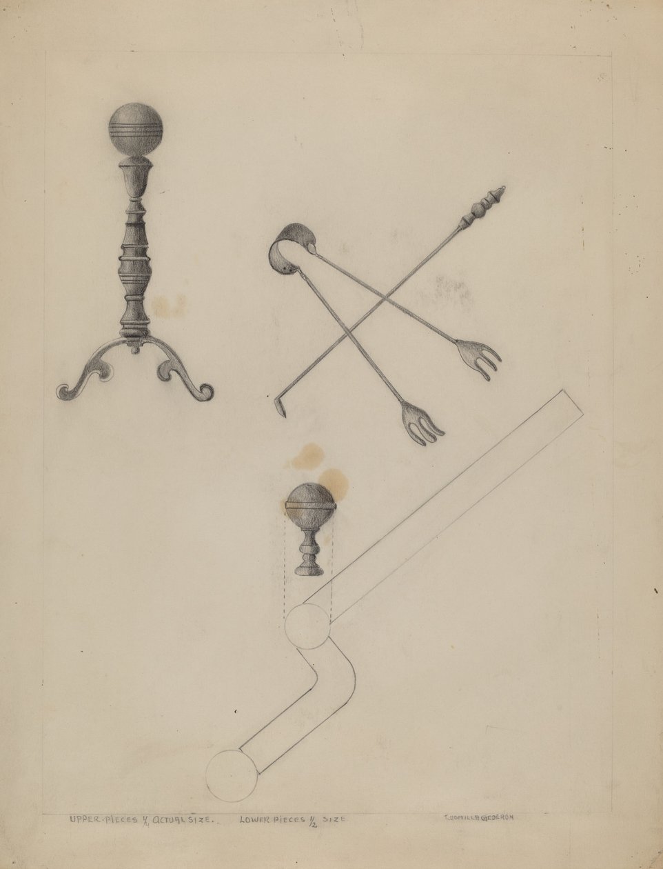 Andiron och öppen spis set av Ludmilla Calderon