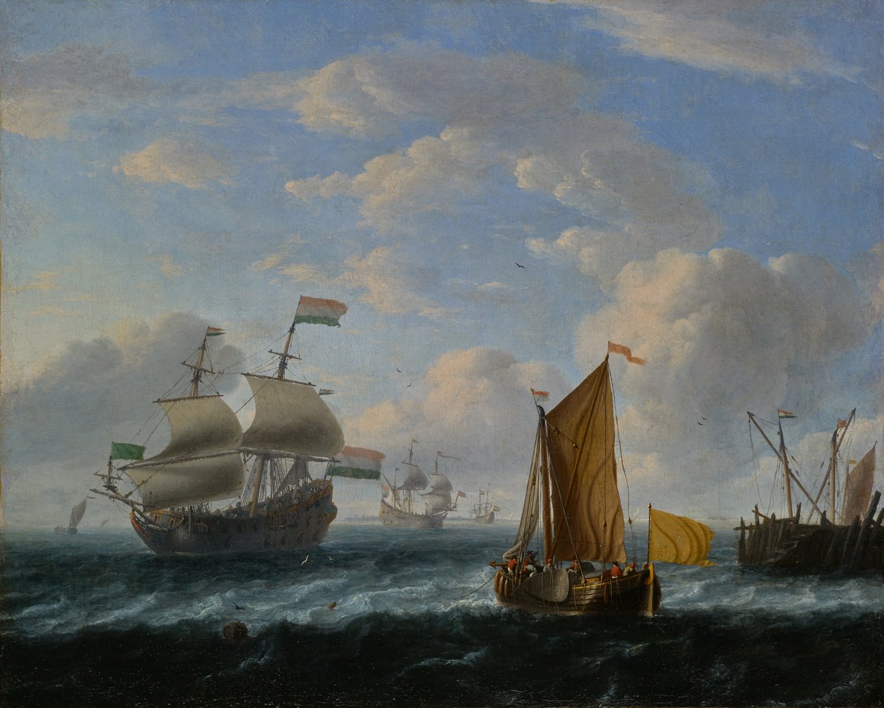 Holländska krigsskepp av Ludolf Backhuysen