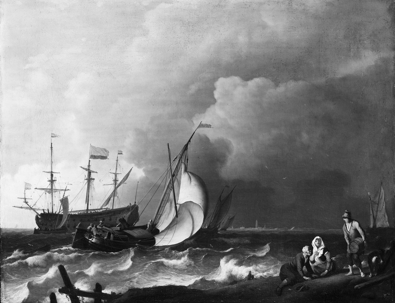 Grovt hav av Ludolf Bakhuizen