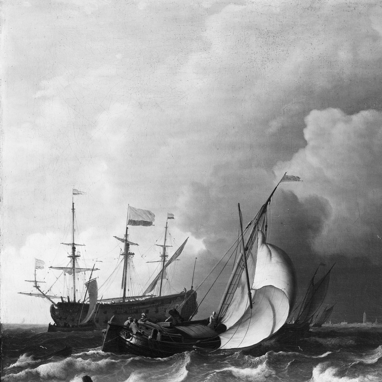 Grovt hav av Ludolf Bakhuysen