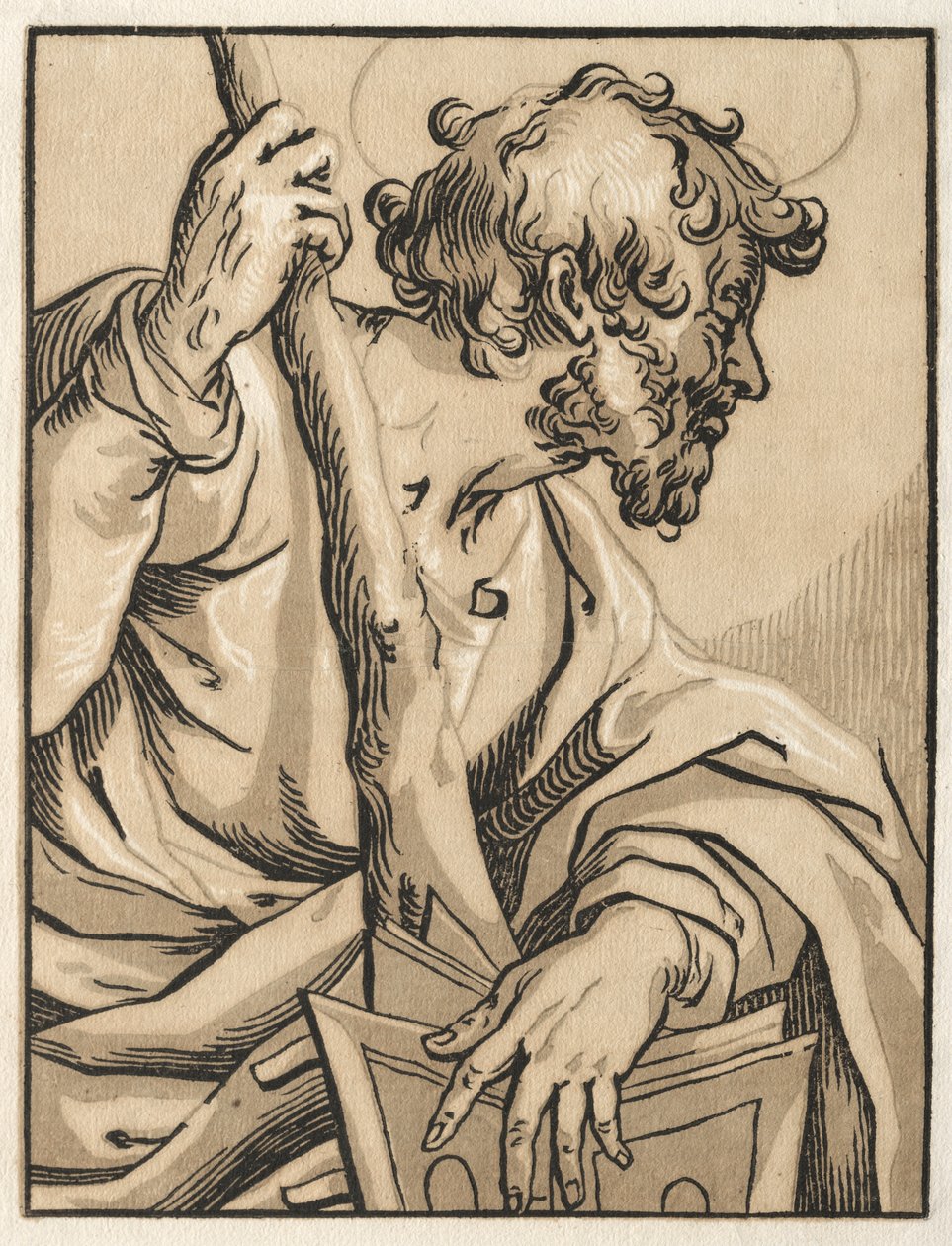 Kristus och apostlarna: St. Judas Thaddeus med klubben, 1600-talet. av Ludolph Büsinck