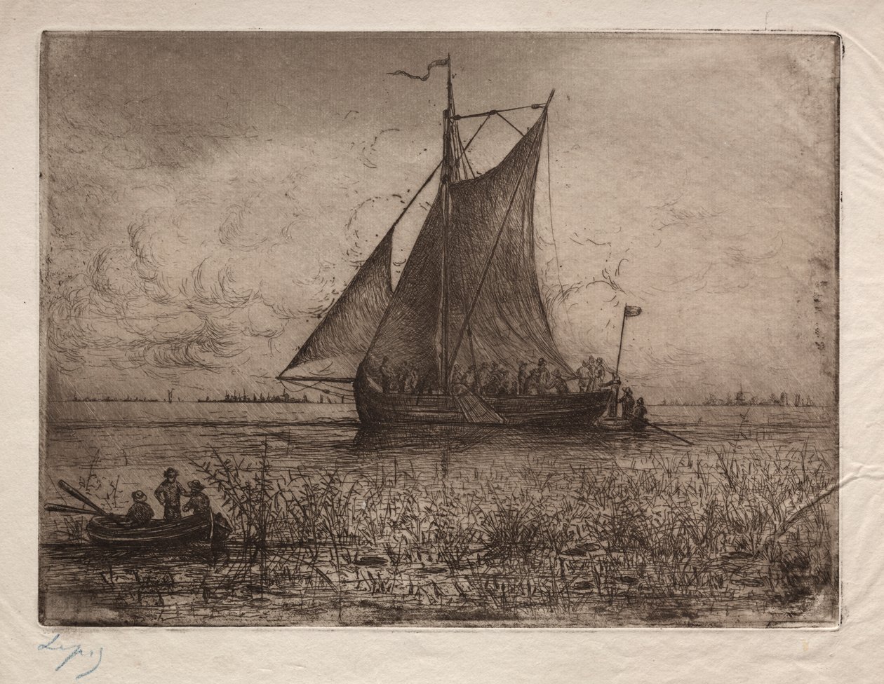 Holländska flodlandskap av Ludovic Napoléon, Vicomte Lepic