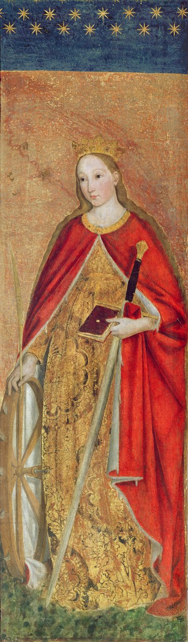 St. Catherine of Alexandria, 1475 olja på paneldetalj från 197121 av Ludovico Brea