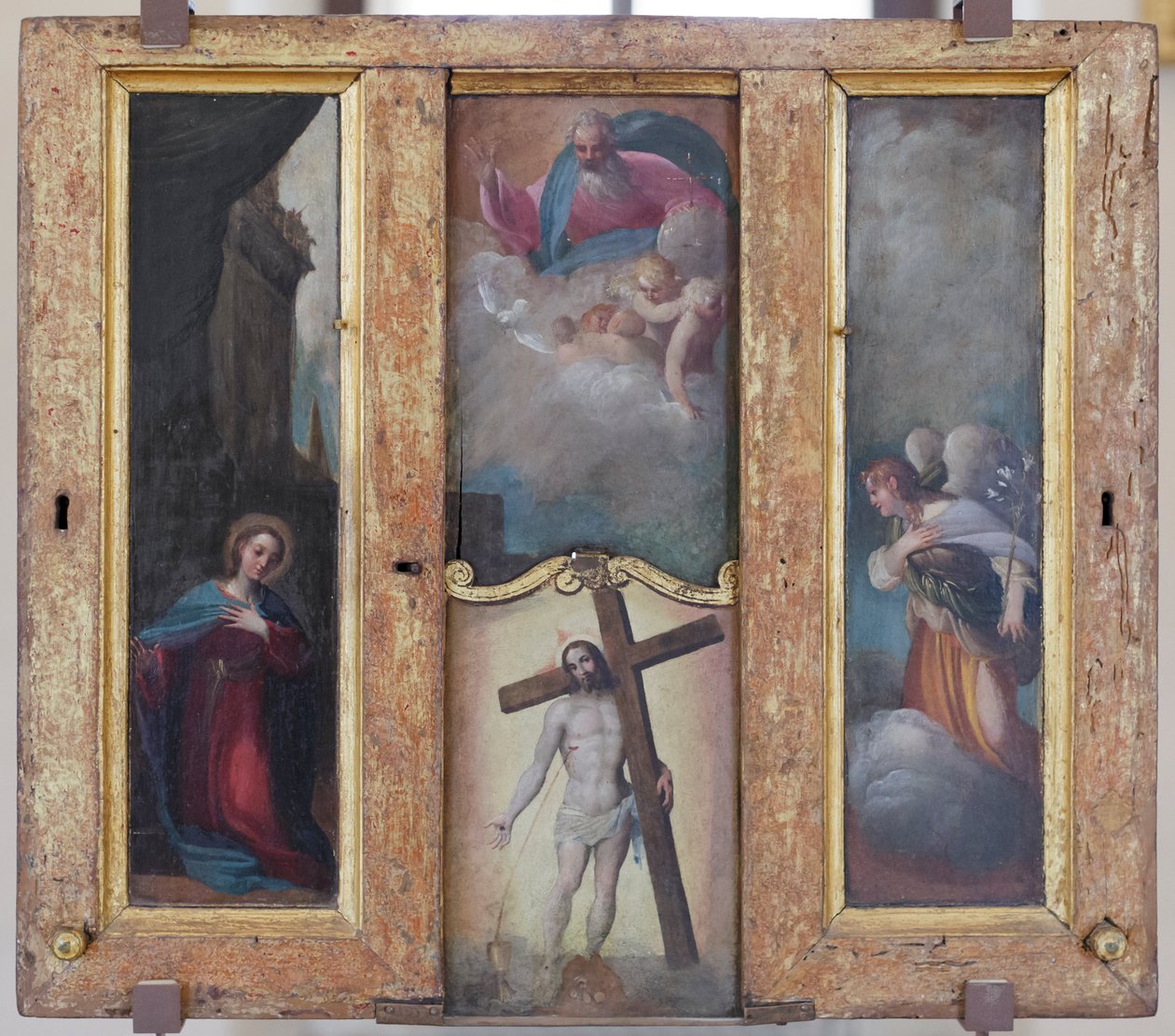 Bebådelsen, Gud Fader i härlighet och Kristi dyrbara blod av Ludovico Carracci
