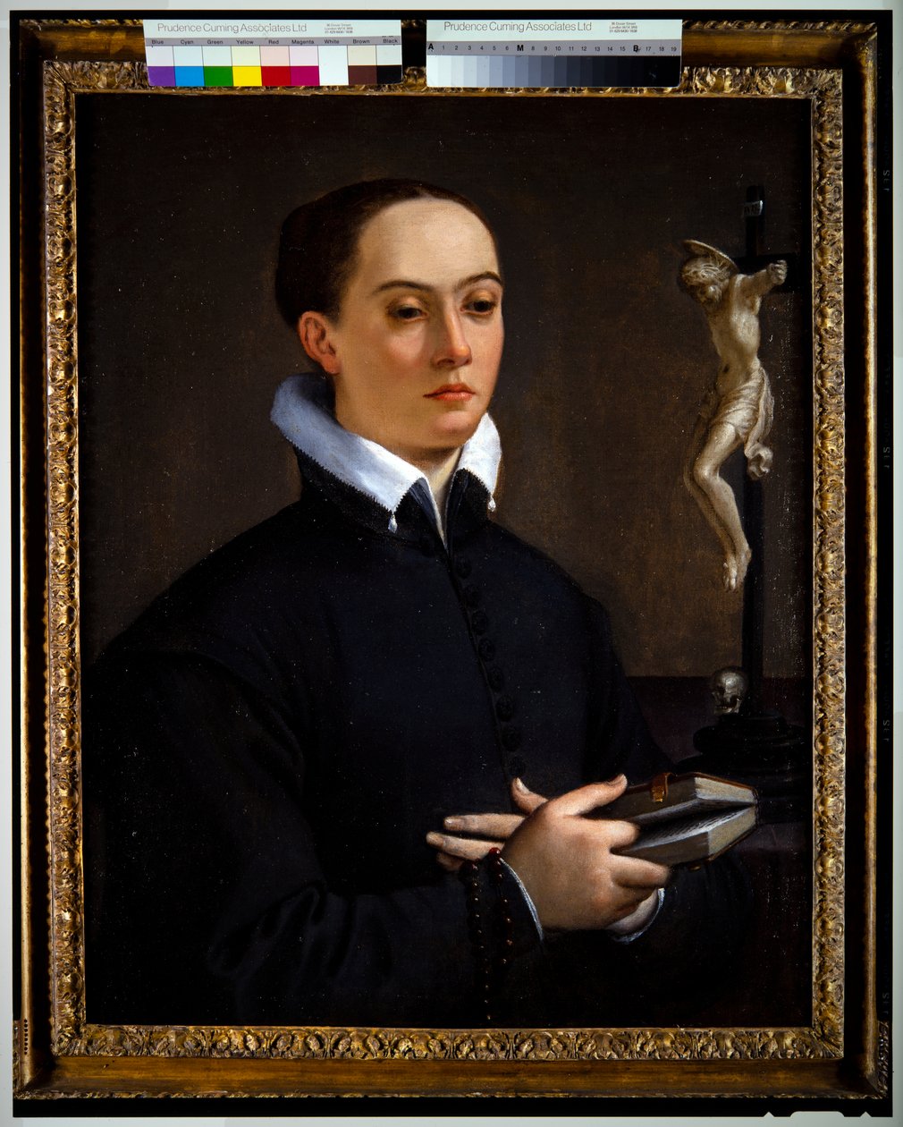 Kvinna med krucifix av Ludovico Carracci