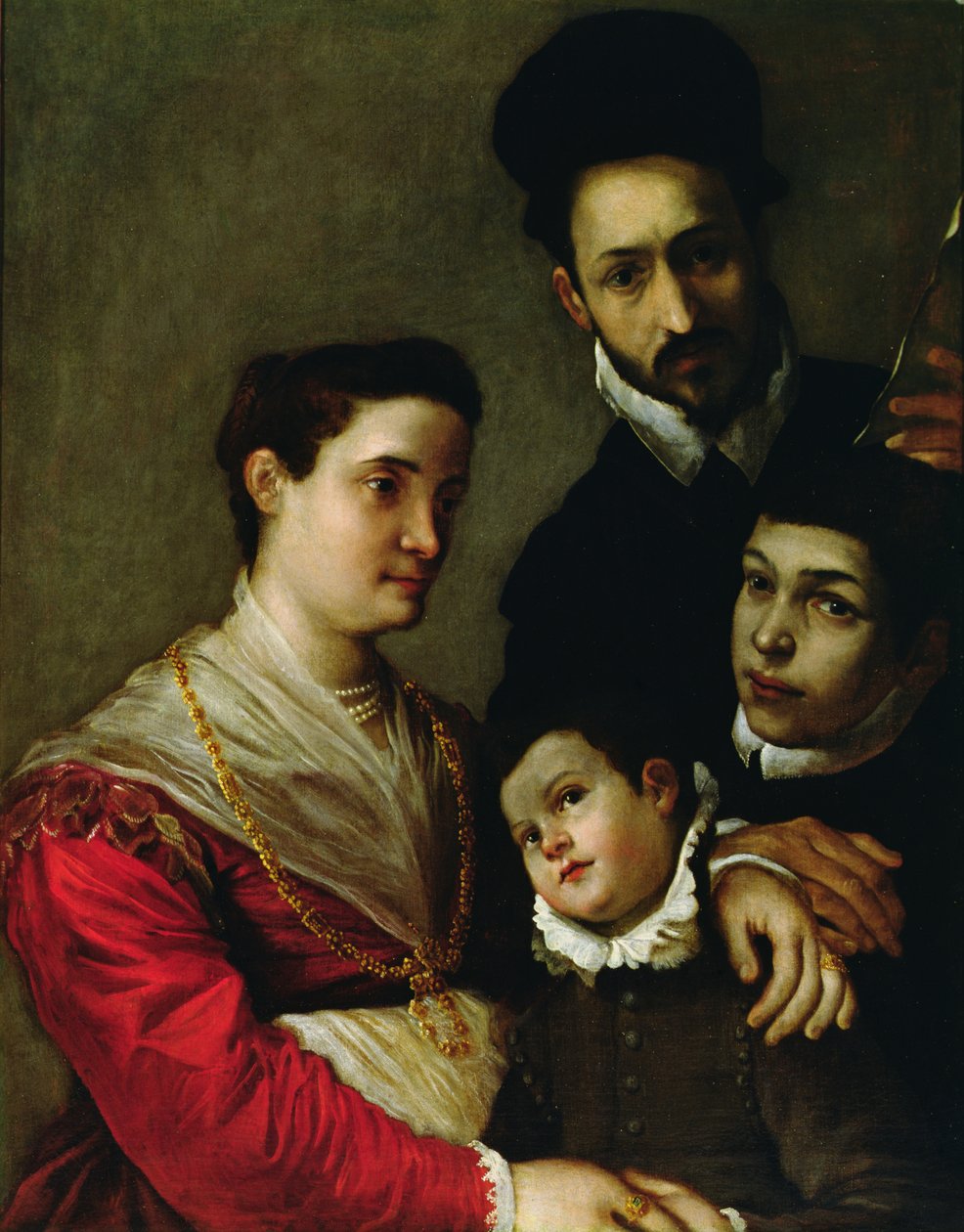 Porträtt av familjen Tacconi (olja på duk) av Ludovico Carracci