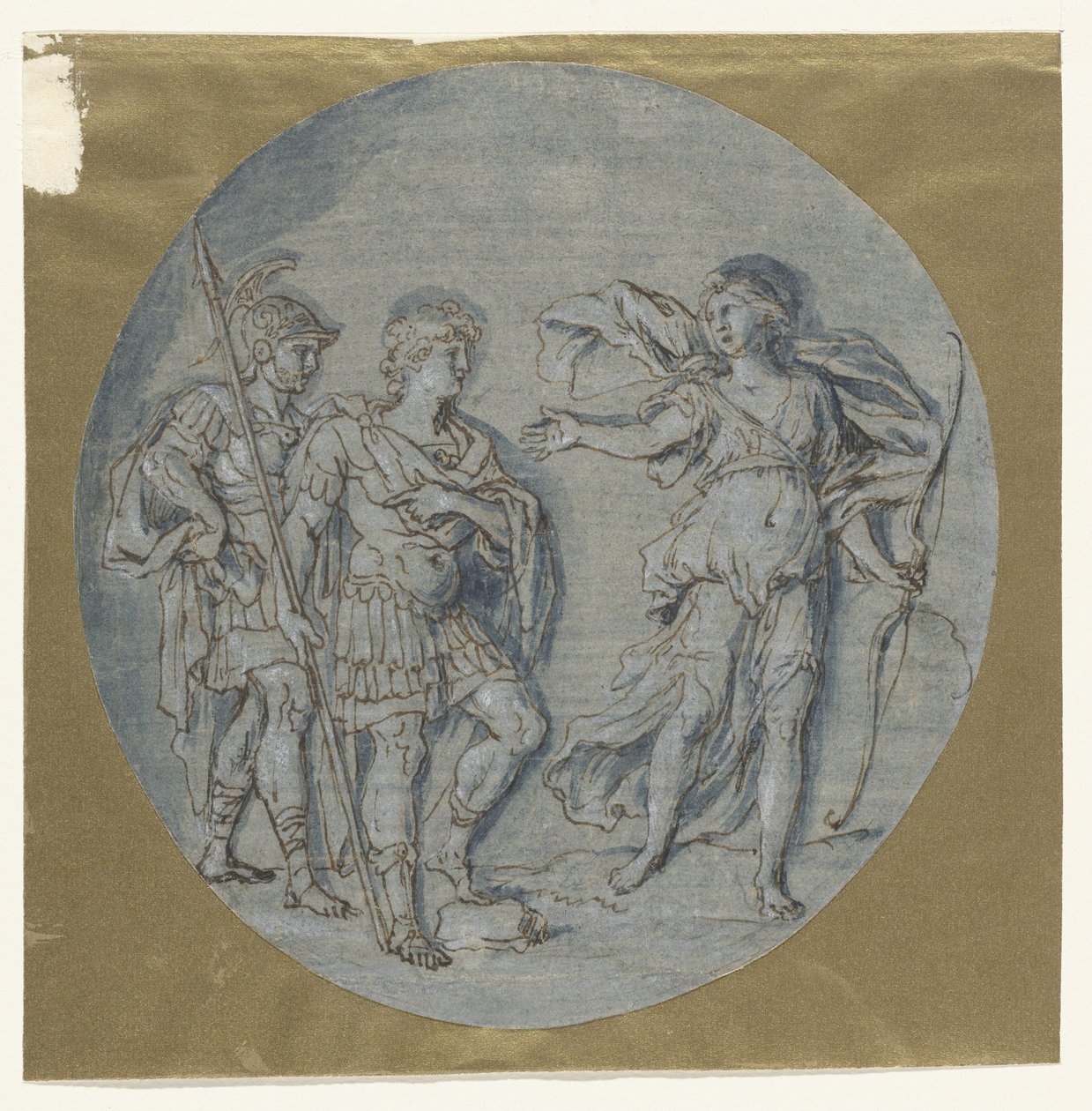 Diana pratar med Aeneas och Achates av Ludovico Gimignani