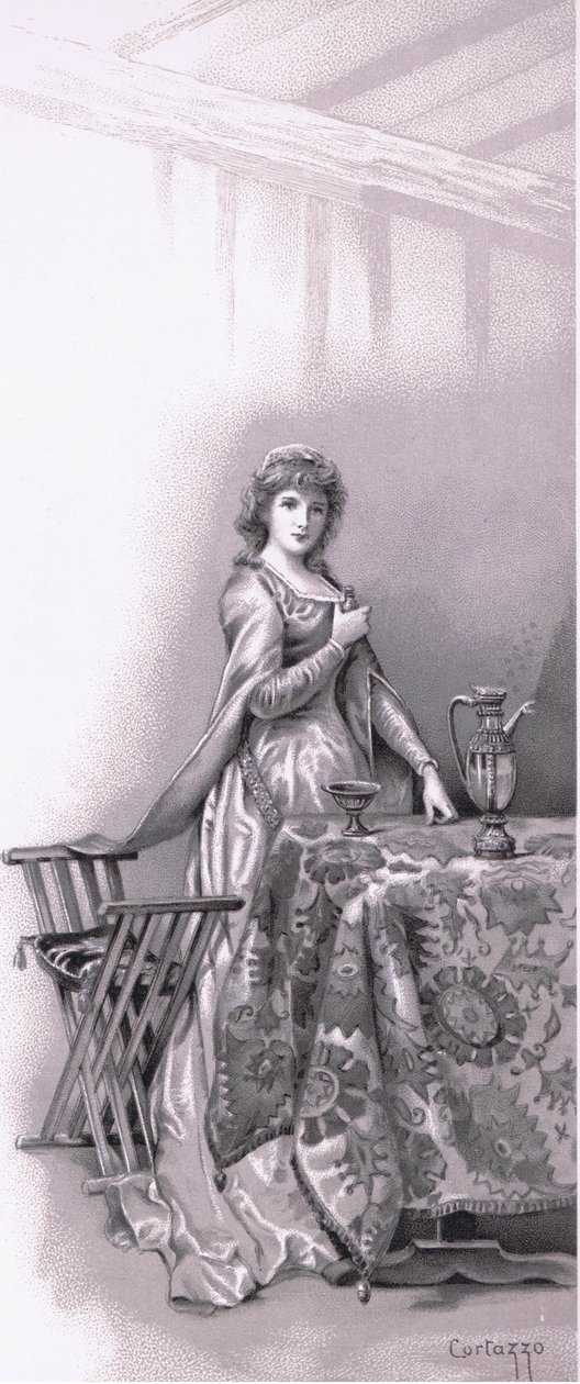 Lady Capulet: Väck Juliet, gå och trimma upp henne, illustration från Romeo och Julia, av Ludovico Marchetti