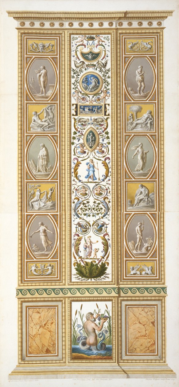 Panel från Raphael Loggia i Vatikanen, från 