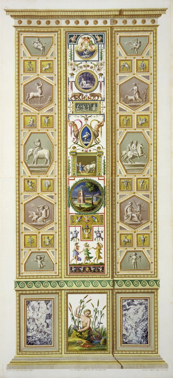 Panel från Raphael Loggia i Vatikanen, från 