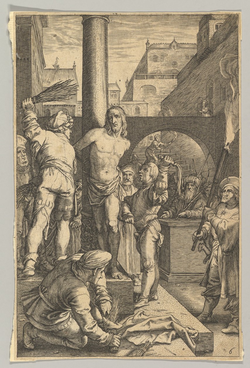 The Flagellation, från The Passion of Christ, ca. 1623. av Ludovicus Siceram