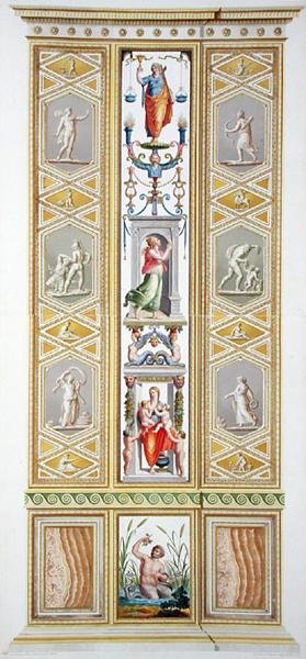 Panel från Raphael Loggia i Vatikanen, från 