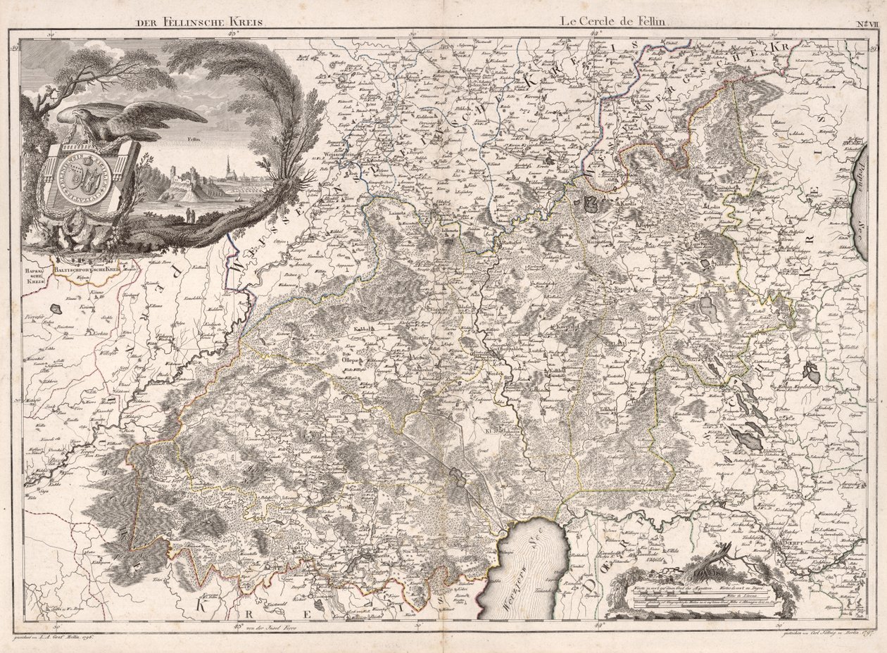 Fellin-distriktet; Cirkeln av Felllin av Ludvig August; Hartknoch Mellin