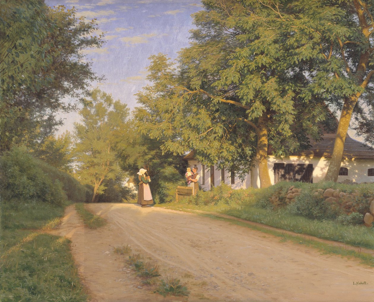 Vägen genom en by av Ludvig Kabell
