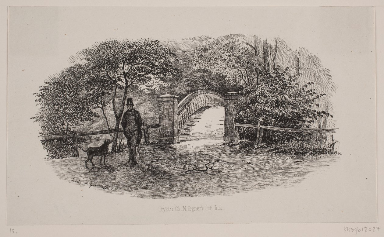 En del av Frederiksberg trädgård av Ludvig Messmann