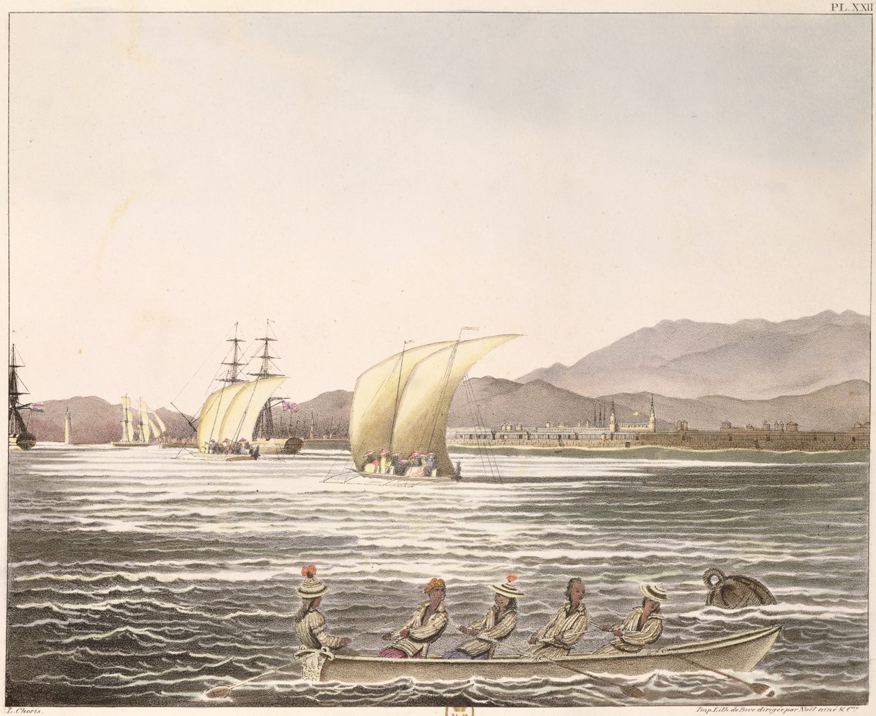 Utsikt över Manila, Filippinerna, 1826 av Ludwig Choris