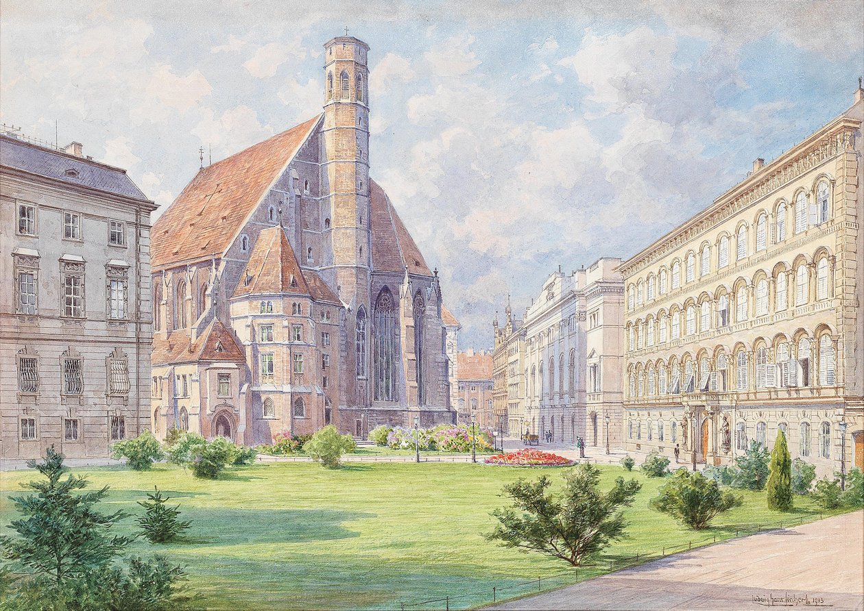  Die Minoritenkirche in WiennEnglish: The Church of the Minorites in Viennan av Ludwig Hans Fischer