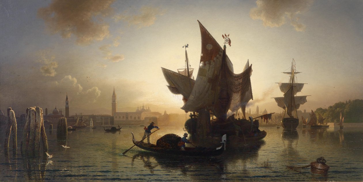 Venedig bei Sonnenuntergang av Ludwig Meixner