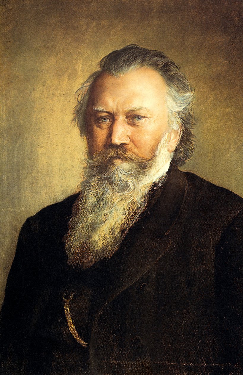 Porträtt av Johannes Brahms, 1891 av Ludwig Michalek