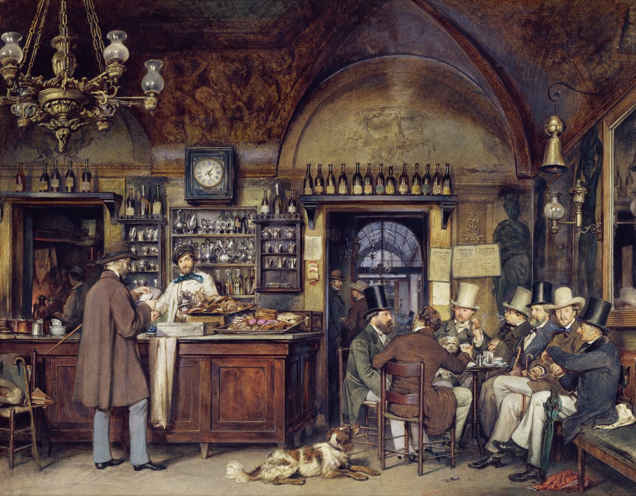 Det grekiska kaféet i Rom, 1856 av Ludwig Passini