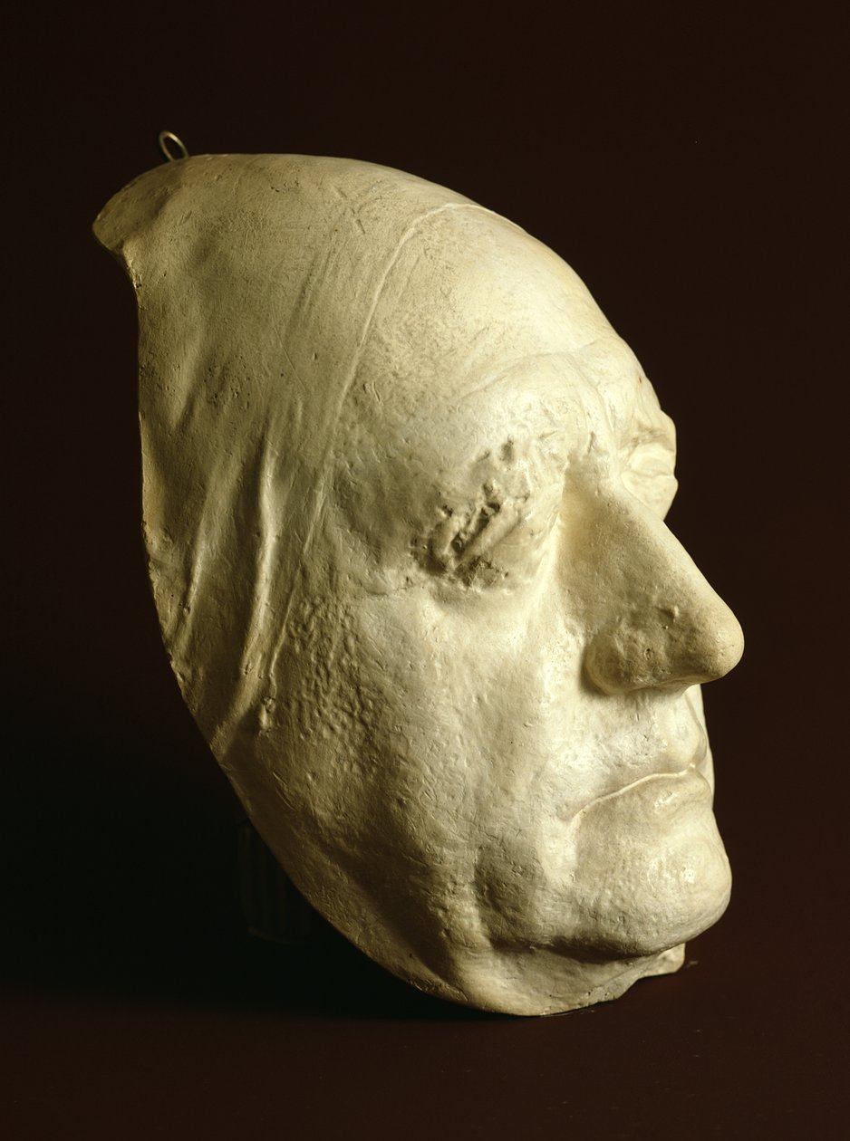 Goethes mask, 1807 (gips) av Ludwig Weisser
