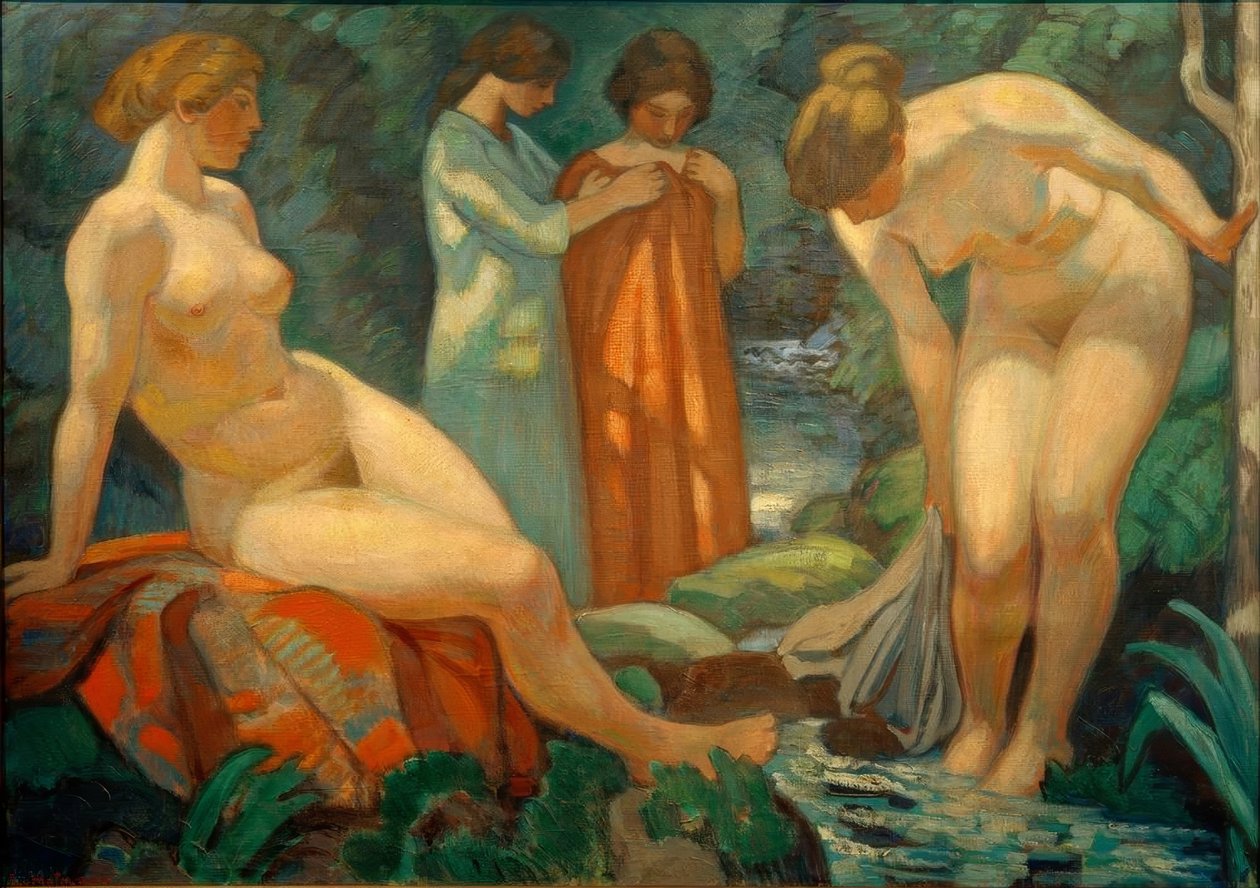 Kvinnor på Waldquell av Ludwig von Hofmann