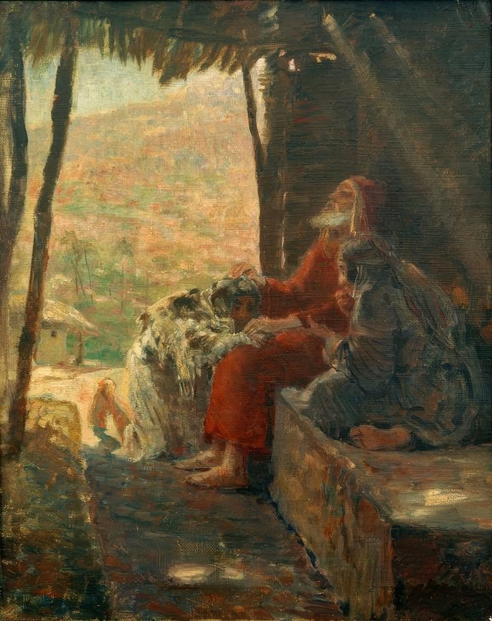Isak välsignar Jakob av Ludwig von Hofmann