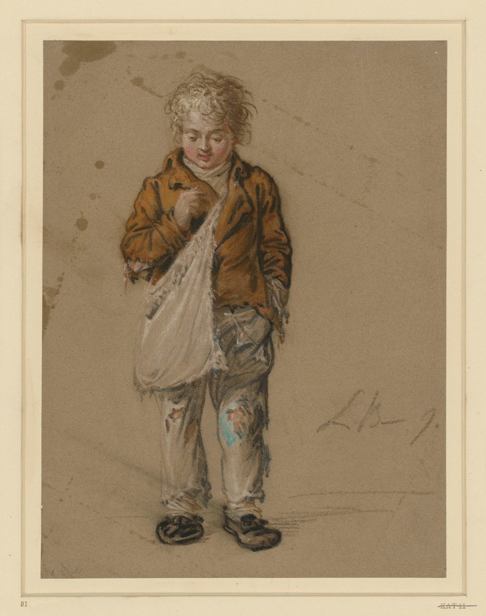 Tiggande pojke med påse av Ludwig Buchhorn