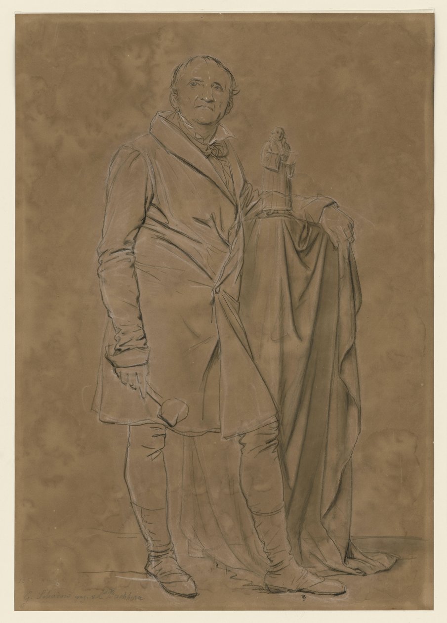 Skulptören Gottfried Schadow av Ludwig Buchhorn