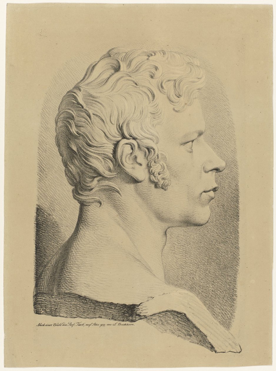 Porträttbyst av Karl Friedrich Schinkel av Ludwig Buchhorn