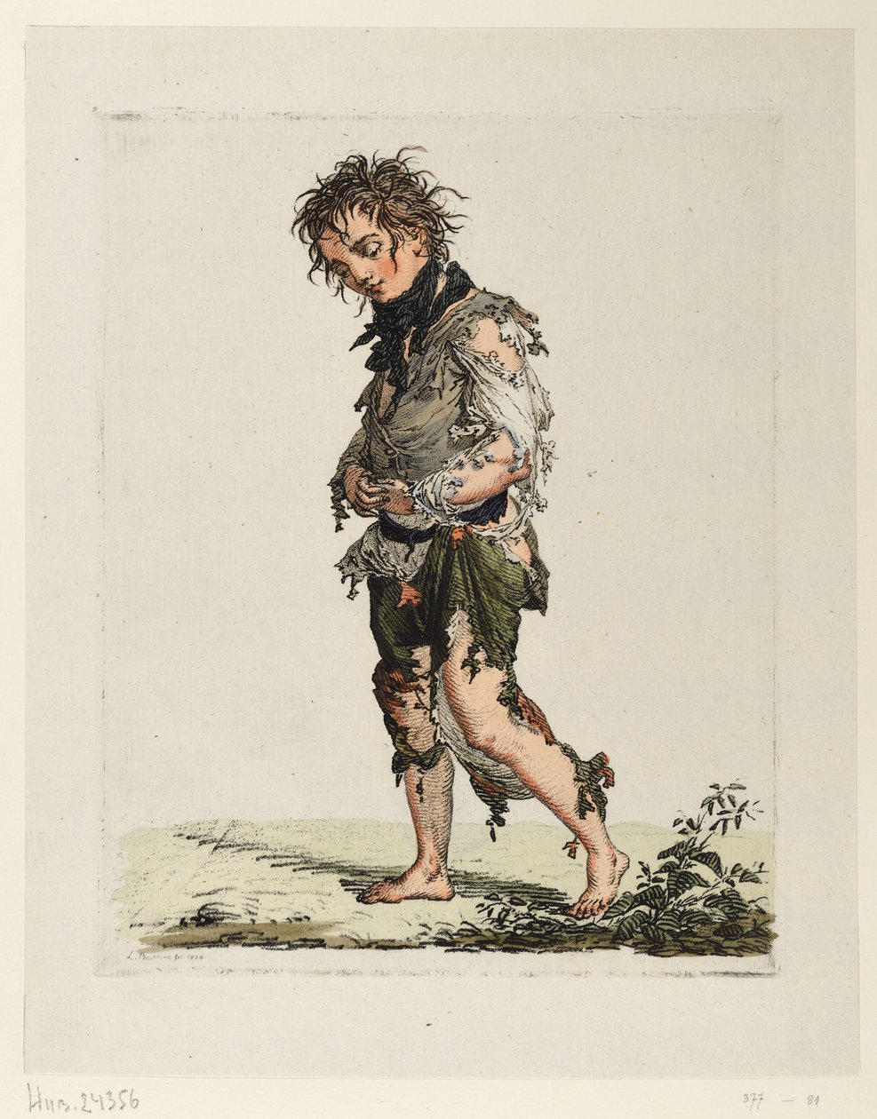 Gående tiggarpojke av Ludwig Buchhorn
