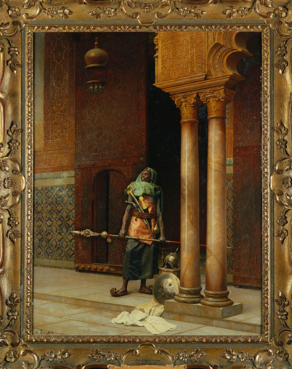 Haremsvakten (olja på duk) av Ludwig Deutsch
