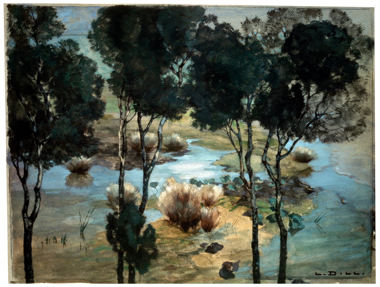 Landskap, 1900-tal. av Ludwig Dill