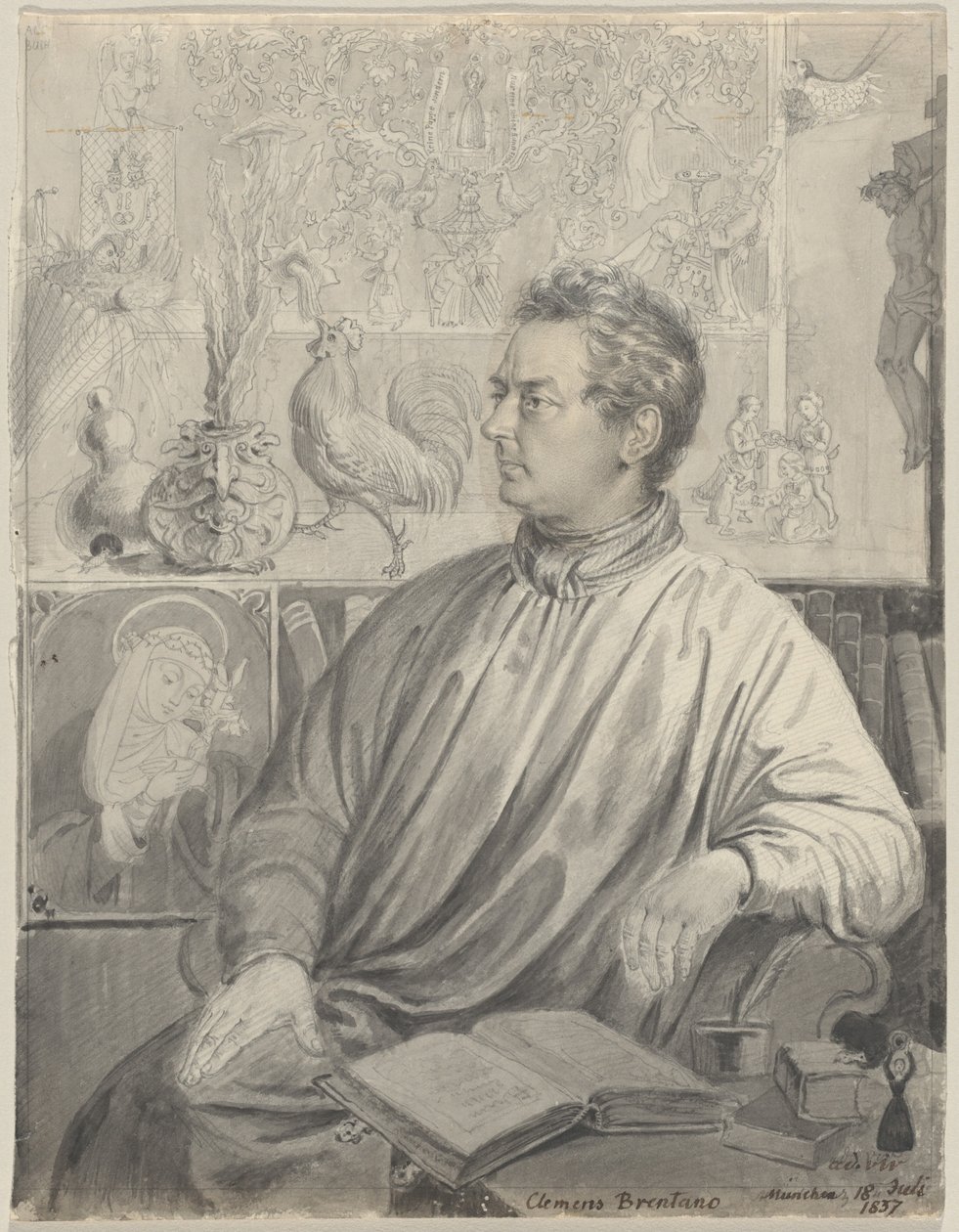 Clemens Brentano av Ludwig Emil Grimm