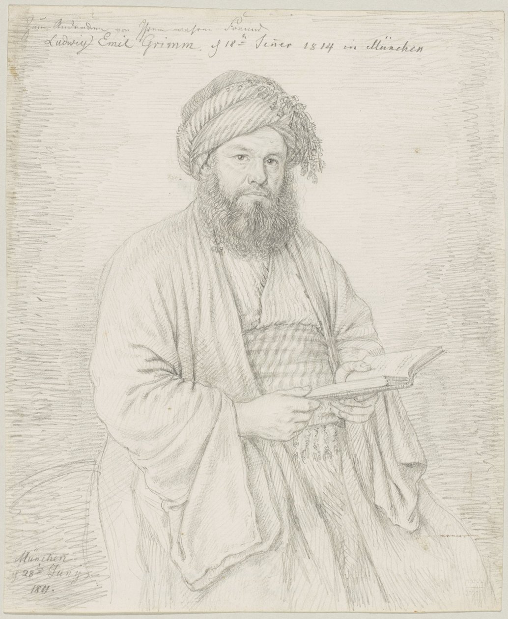 Karmelitfadern Wolfgang Bock i orientalisk kostym av Ludwig Emil Grimm