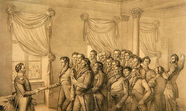 Kassel deputation till kurfurste Vilhelm II av Ludwig Emil Grimm