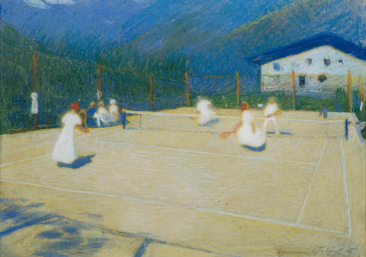 Tennisbana i Gossensass av Ludwig Ferdinand Graf
