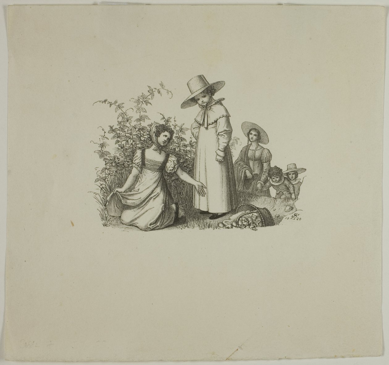 Familj med picknickkorgar av Ludwig Ferdinand Schnorr von Carolsfeld