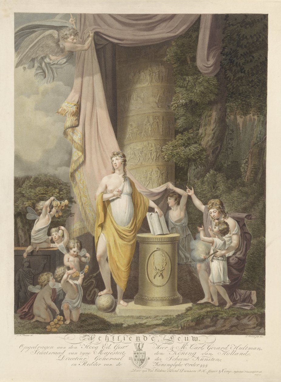 Allegori från det senaste sjuttonhundratalet Artonde århundradet (titel på objekt) av Ludwig Gottlieb Portman