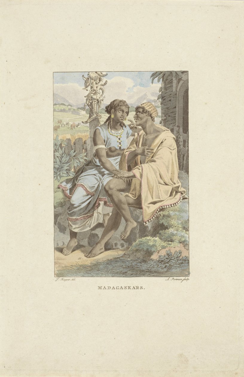 Invånare på Madagaskar Madagaskar (titel på objekt) av Ludwig Gottlieb Portman