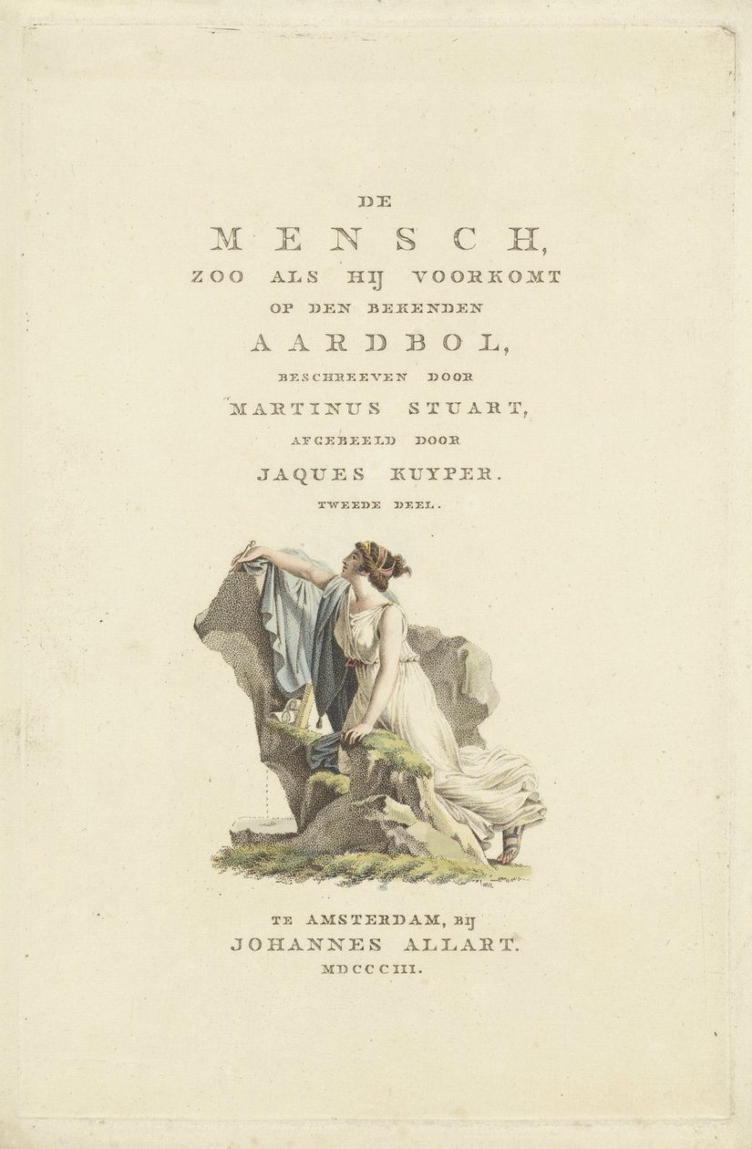 Kvinna vid en sten Titelsida för: M. Stuart, Man as he Appears on the Known Globe, 1803 av Ludwig Gottlieb Portman