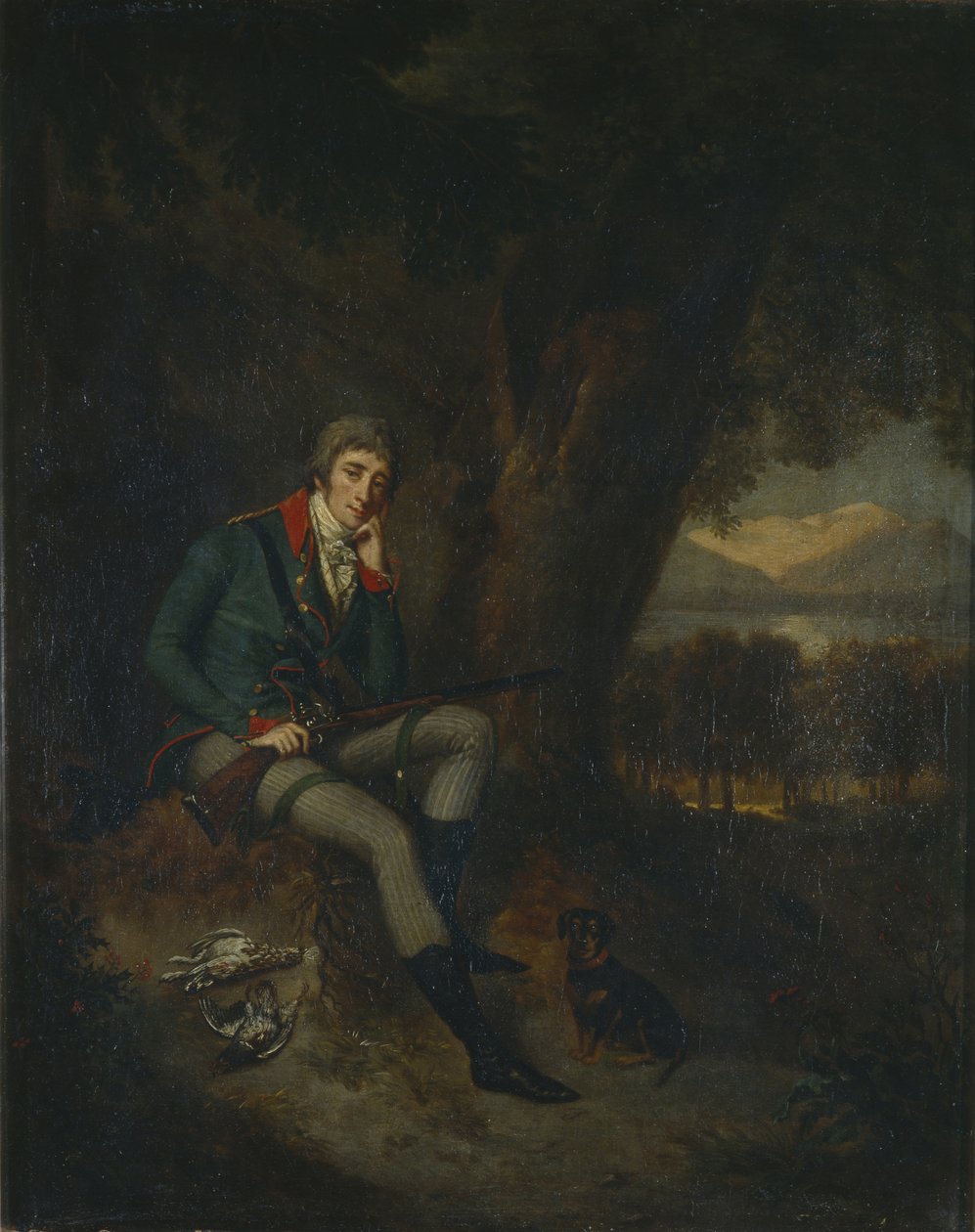 Porträtt av greve Nikita Petrovich Panin 1770-1837 i jaktklänning av Ludwig Guttenbrunn